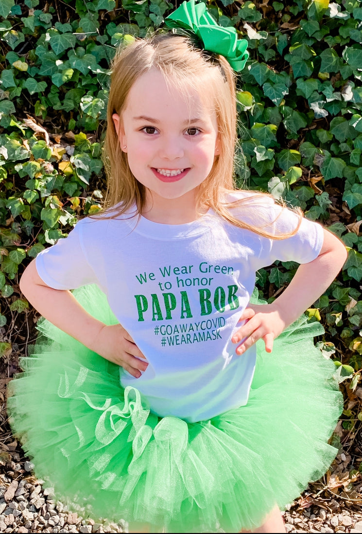 green solid tutu