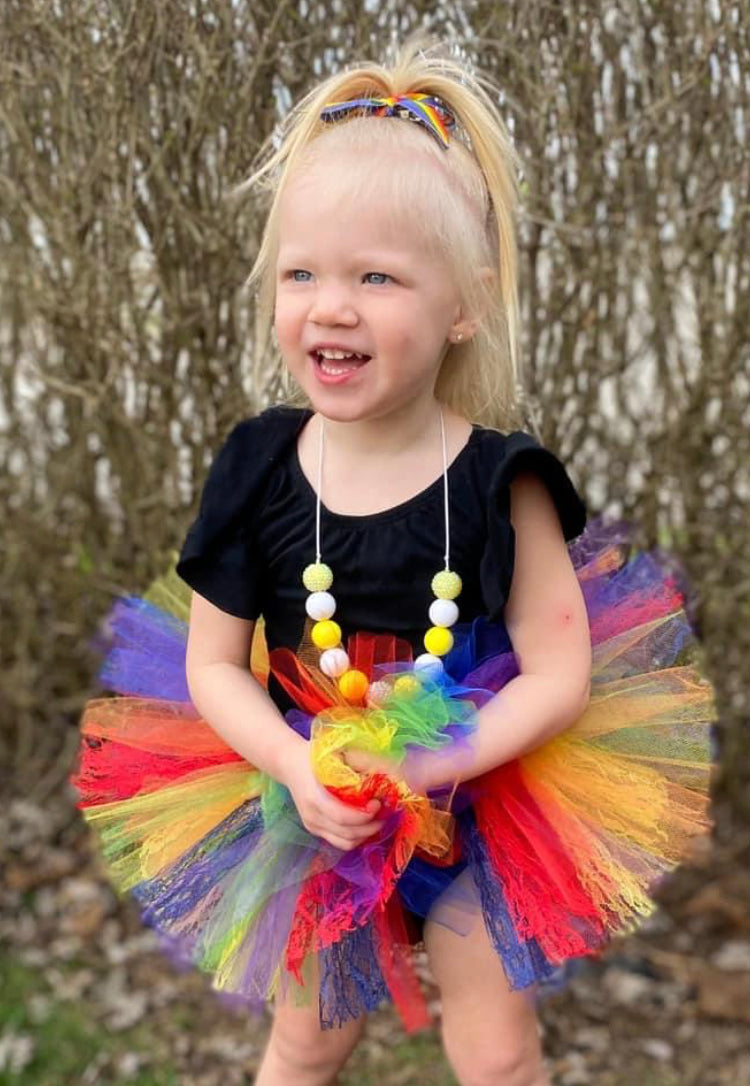 bright rainbow tutu